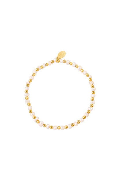 Armband parels Goud kleur Stainless Steel