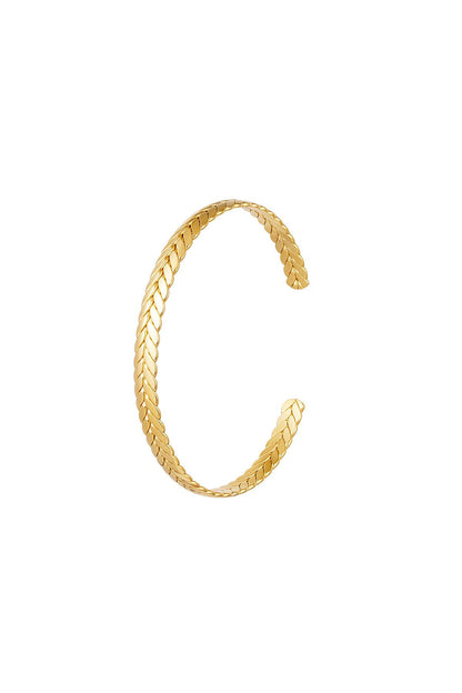Roestvrij stalen armband laurier Zilver Stainless Steel