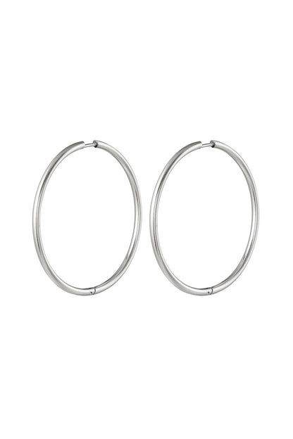 RVS oorbellen hoops groot Goud kleur Stainless Steel