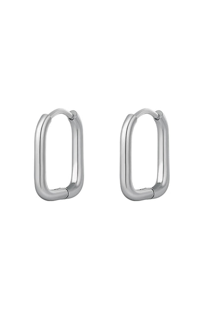 Oorbellen klassiek - large Zilver Stainless Steel