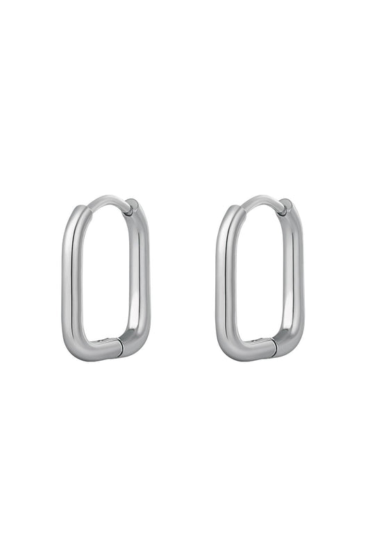 Oorbellen klassiek - large Zilver Stainless Steel