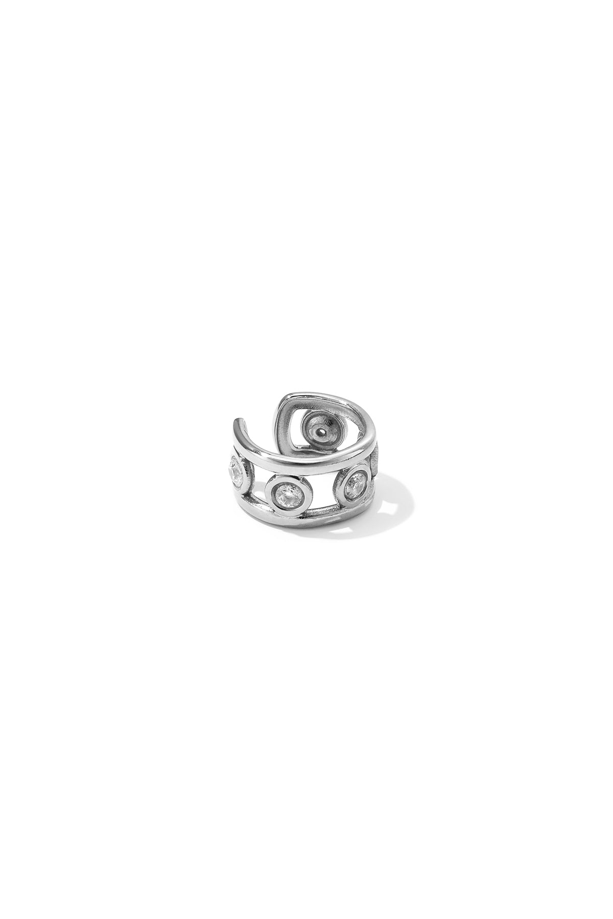 Roestvrijstalen oormanchetten, cirkelvormig, eenvoudig, dagelijks gebruik, eenvoudige serie, dames sieraden