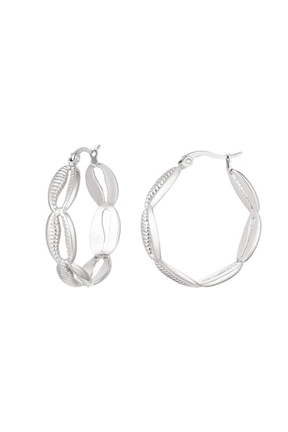 Elegant Statement Hoop Earrings in Silver & Gold
