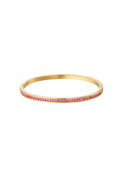 Slavenarmband dunne steentjes