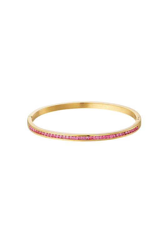 Slavenarmband dunne steentjes