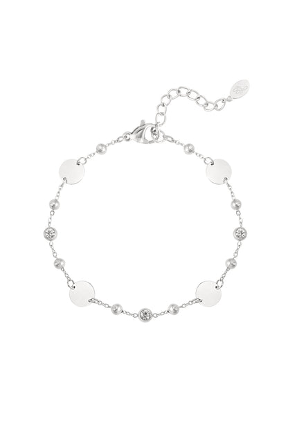 armband ronde party met steentjes