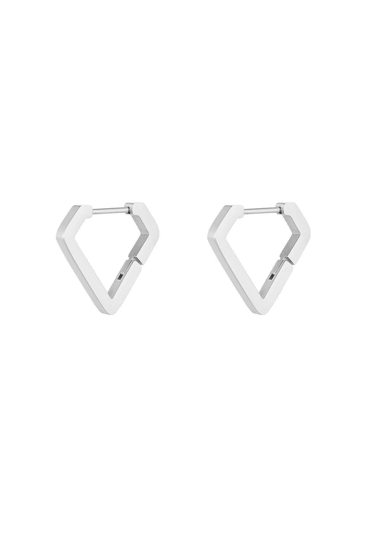 diamanten vorm oorbellen groot