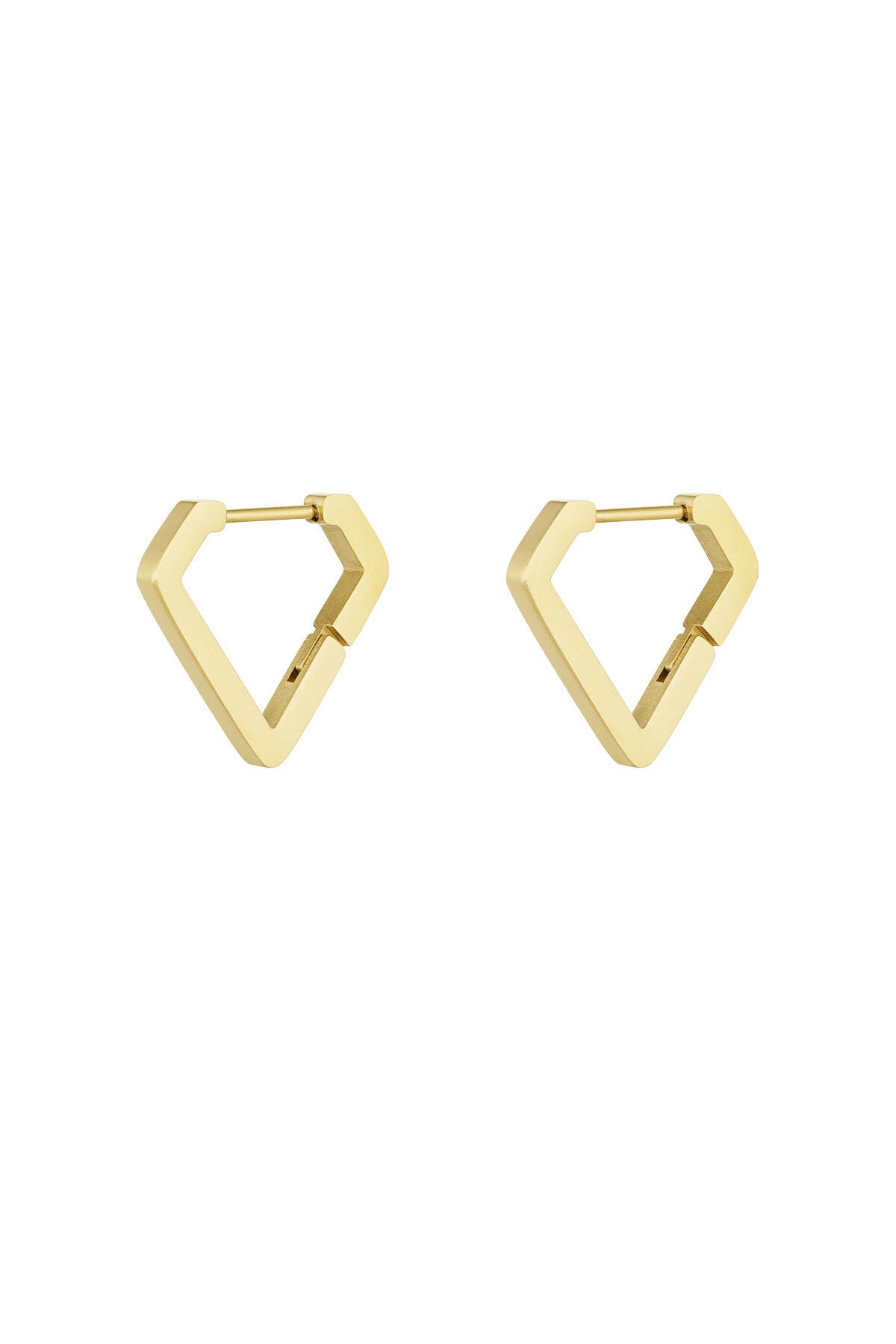 diamanten vorm oorbellen groot