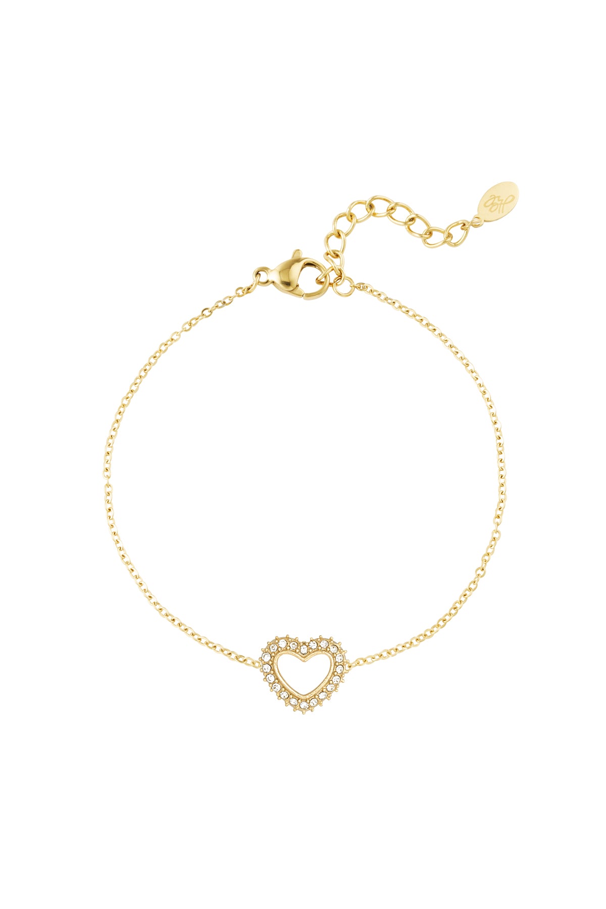 diamant hart armband