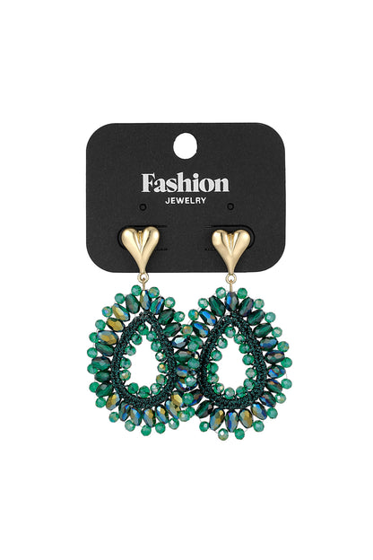 Beaded Love oorbellen