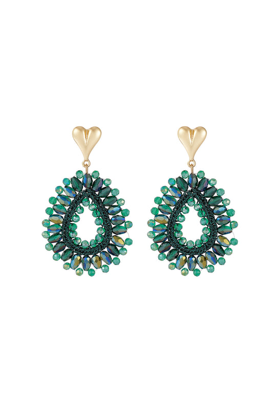 Beaded Love oorbellen