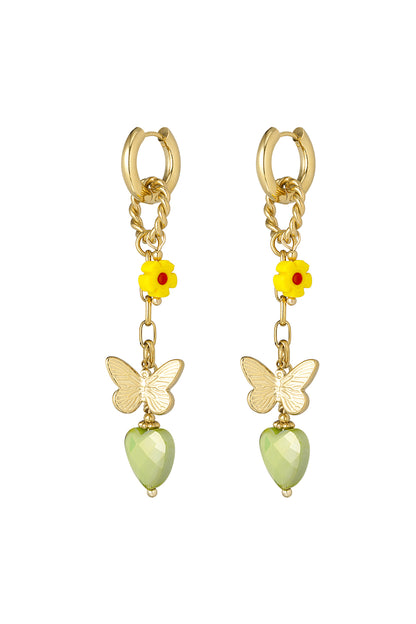 Oorbellen twinkle charm - Groen
