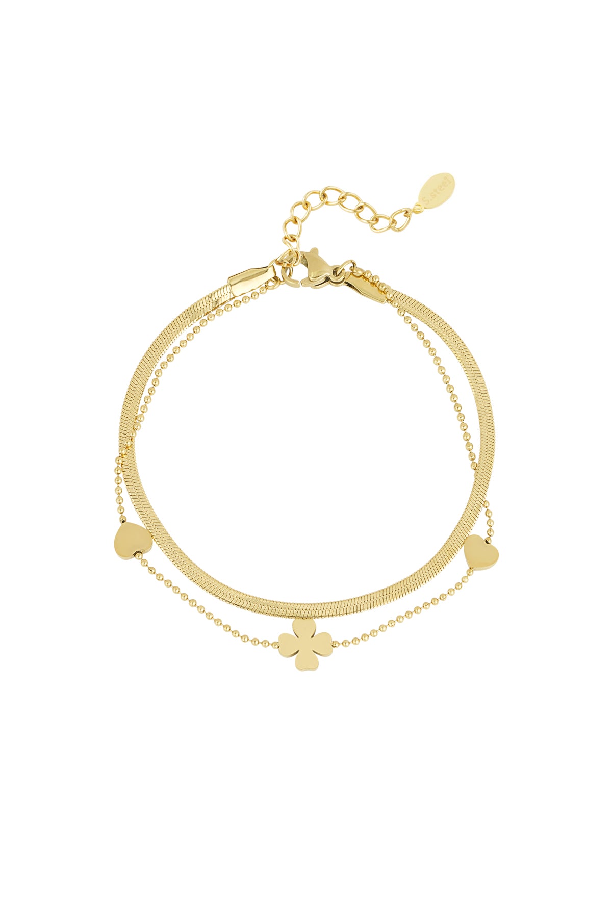 armband clover heart