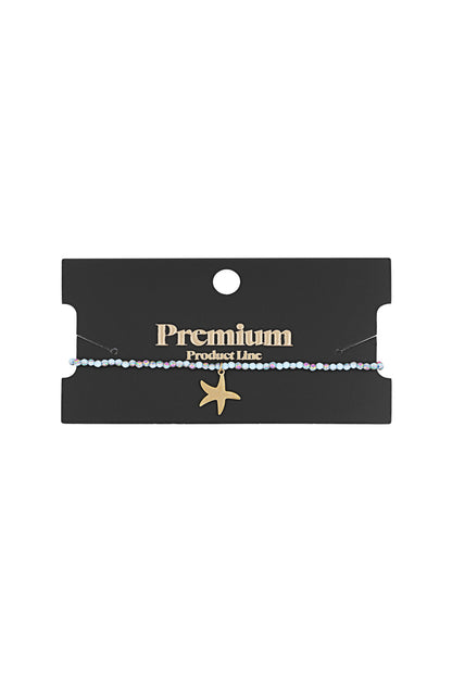 Armband kleurrijke zeester