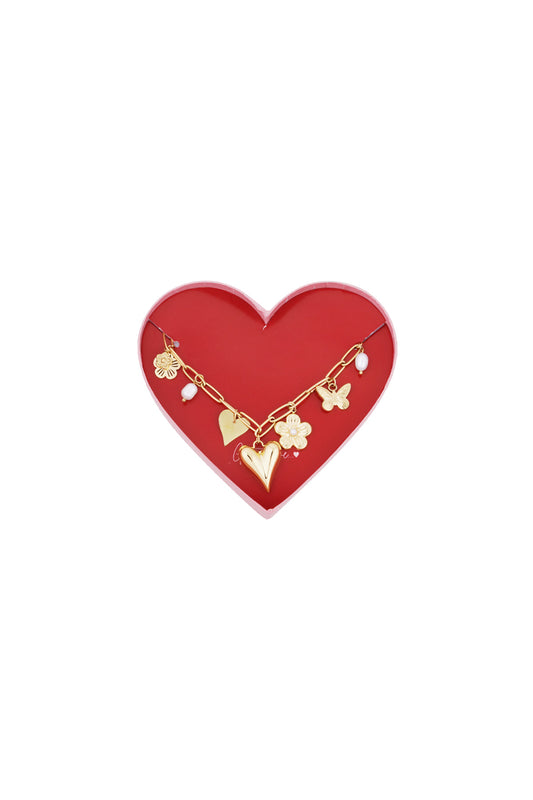 gift of love stainless steel schakel armband