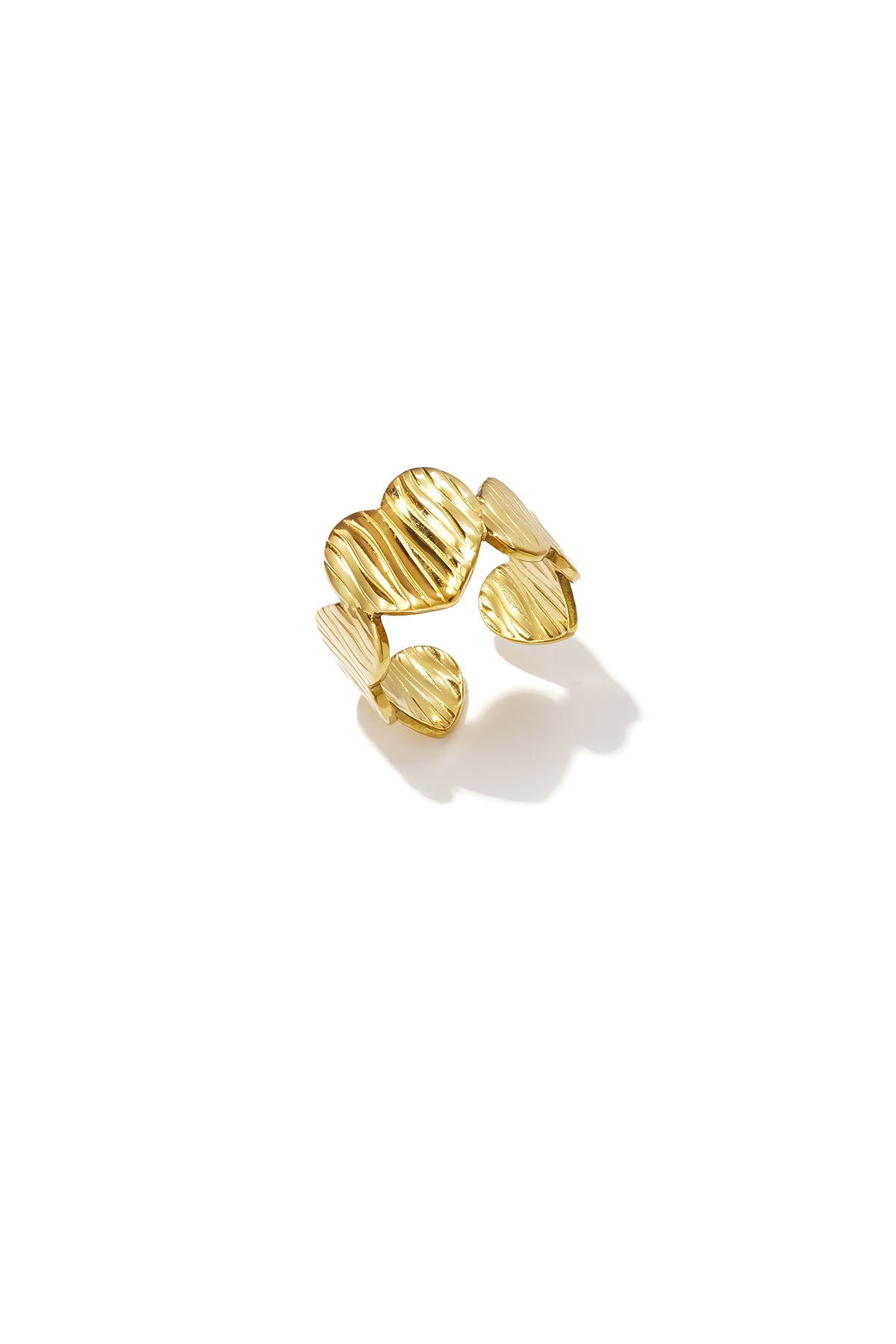Minimalistische ringen van roestvrij staal met hartvorm, eenvoudige dagelijkse collectie, dames sieraden
