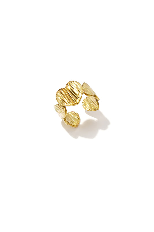 Minimalistische ringen van roestvrij staal met hartvorm, eenvoudige dagelijkse collectie, dames sieraden
