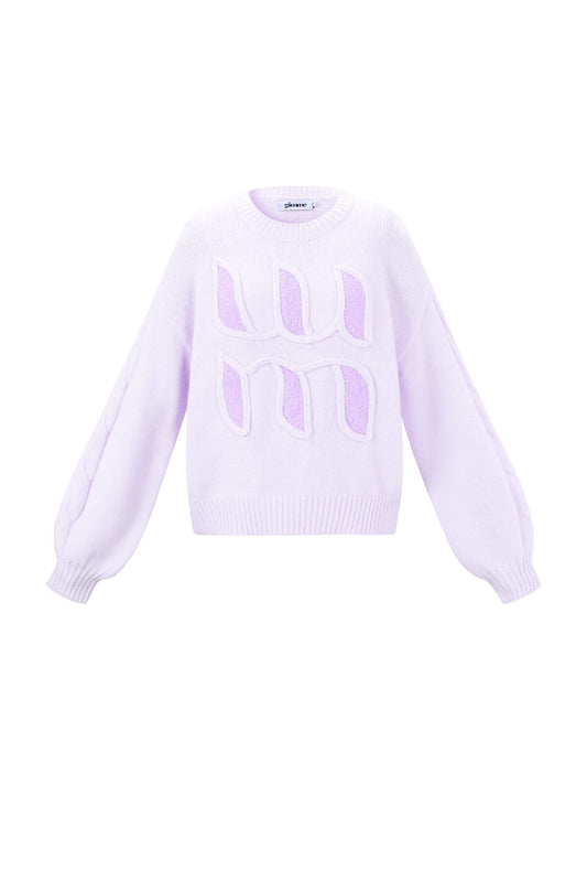 Gebreide Polyestervezel Vrouwen Truien Casual Letters