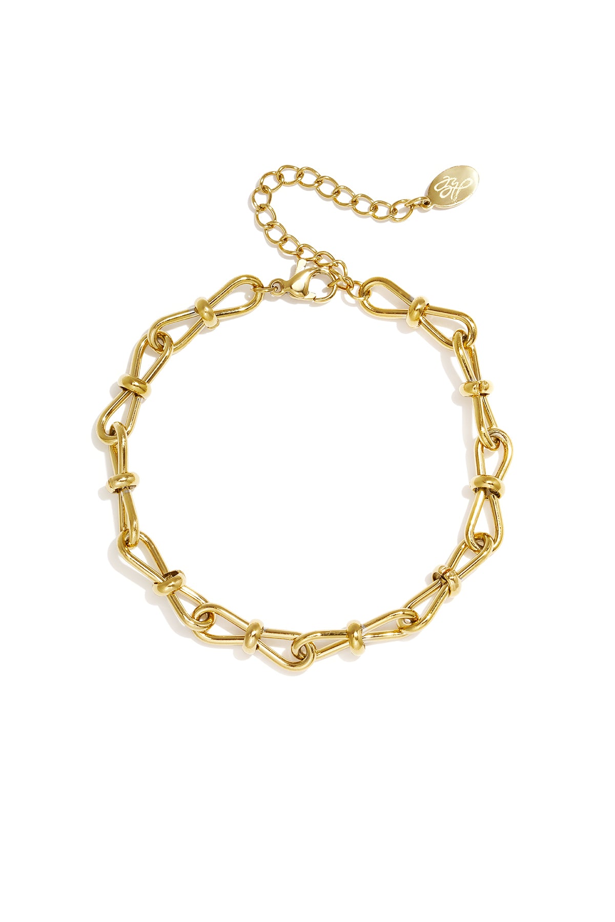 Roestvrijstalen schakelarmbanden, eenvoudige schakelarmbanden uit de 'Everyday Simple'-serie voor dames.