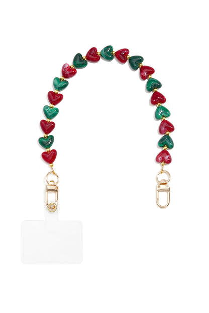 Telefoonketting met hartje, eenvoudig, acryl, dagelijkse accessoires