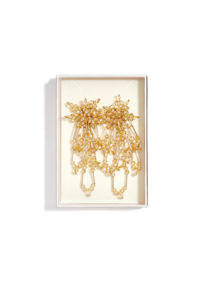 Glazen hangende oorbellen met kralen, elegante en luxe serie voor dagelijks gebruik, damessieraden