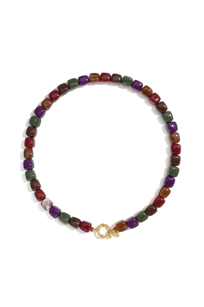 Acryl kralenkettingen met kleurverloop, casual, alledaagse, eenvoudige serie, dames sieraden