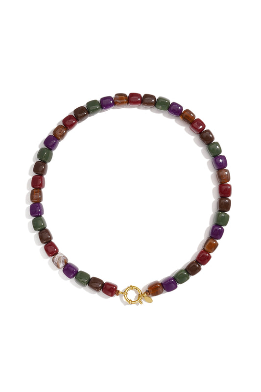 Acryl kralenkettingen met kleurverloop, casual, alledaagse, eenvoudige serie, dames sieraden