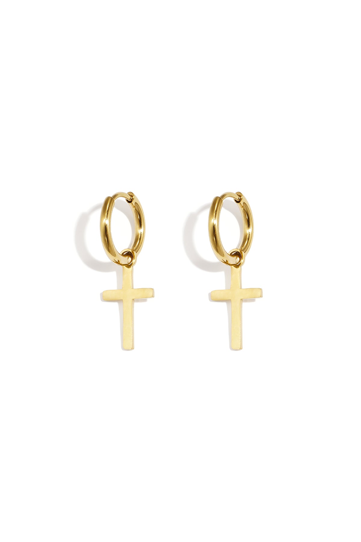 Oorringetjes met kruis hanger