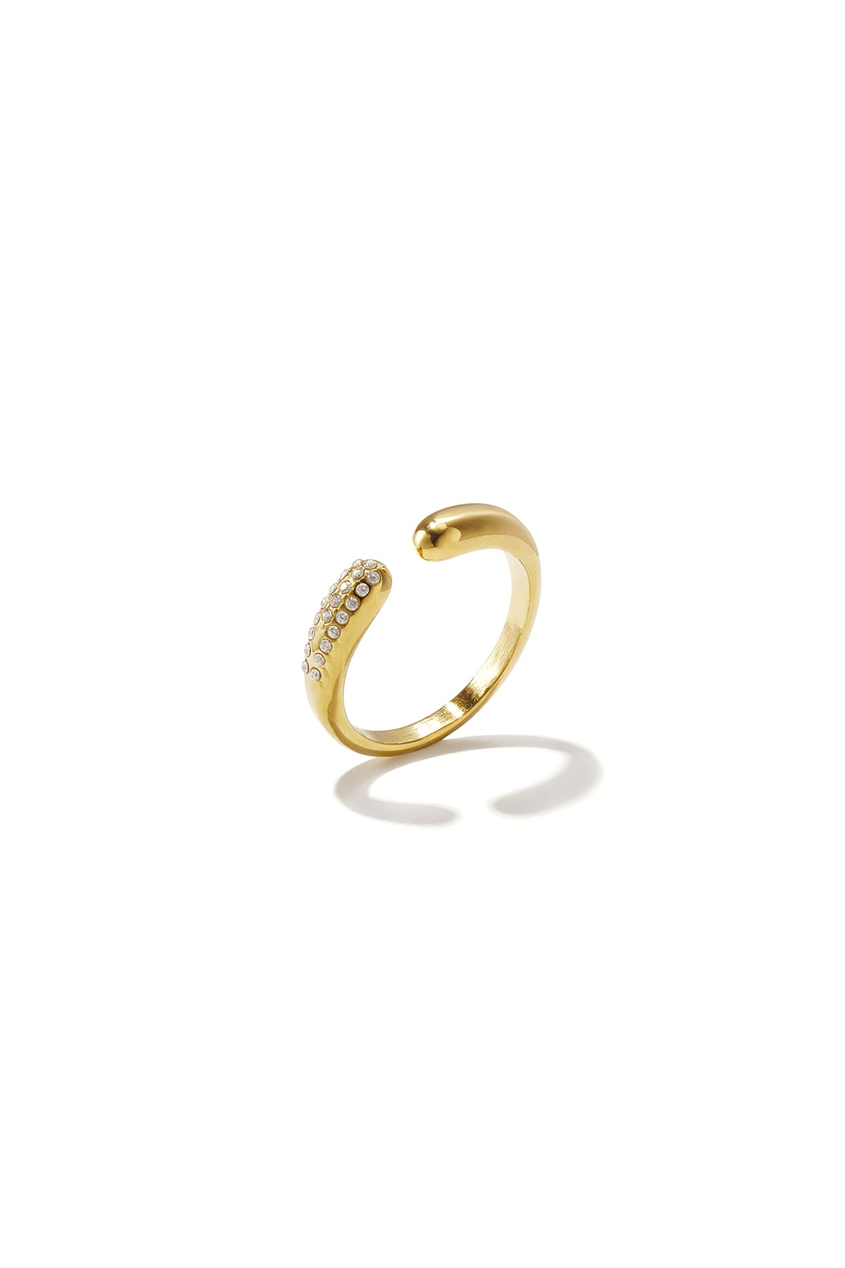 Minimalistische ringen van roestvrij staal met 14-karaats goudlaag, ronde, casual, dagelijkse, eenvoudige serie, dames sieraden