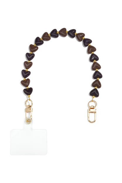 Telefoonketting met hartje, eenvoudig, acryl, dagelijkse accessoires