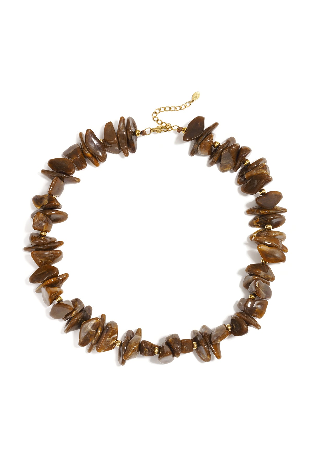 Kralen ketting met verschillende vormen en kleuren steentjes