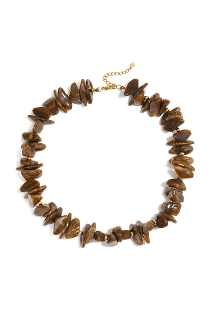 Kralen ketting met verschillende vormen en kleuren steentjes