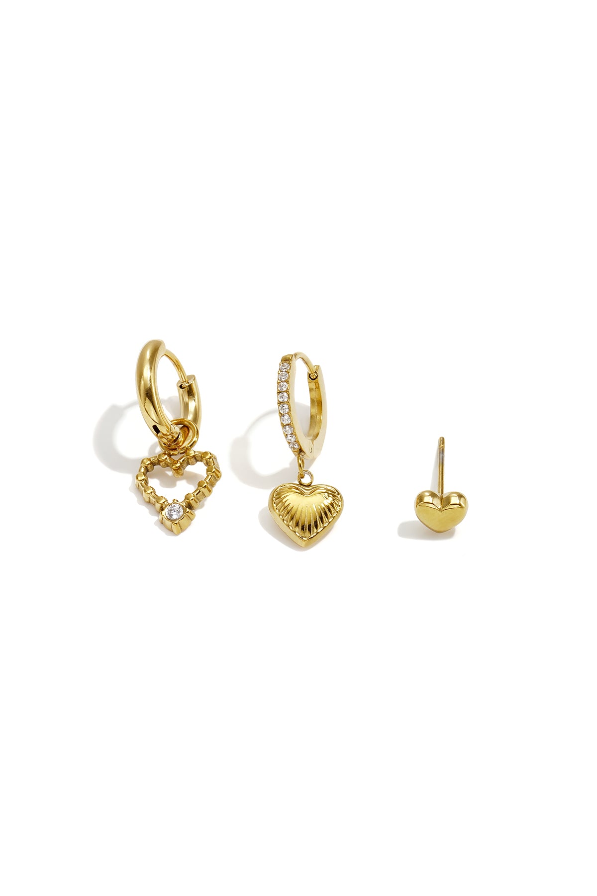 Roestvrijstalen oorbellen setjes Hart Simple Daily Simple serie Dames sieraden