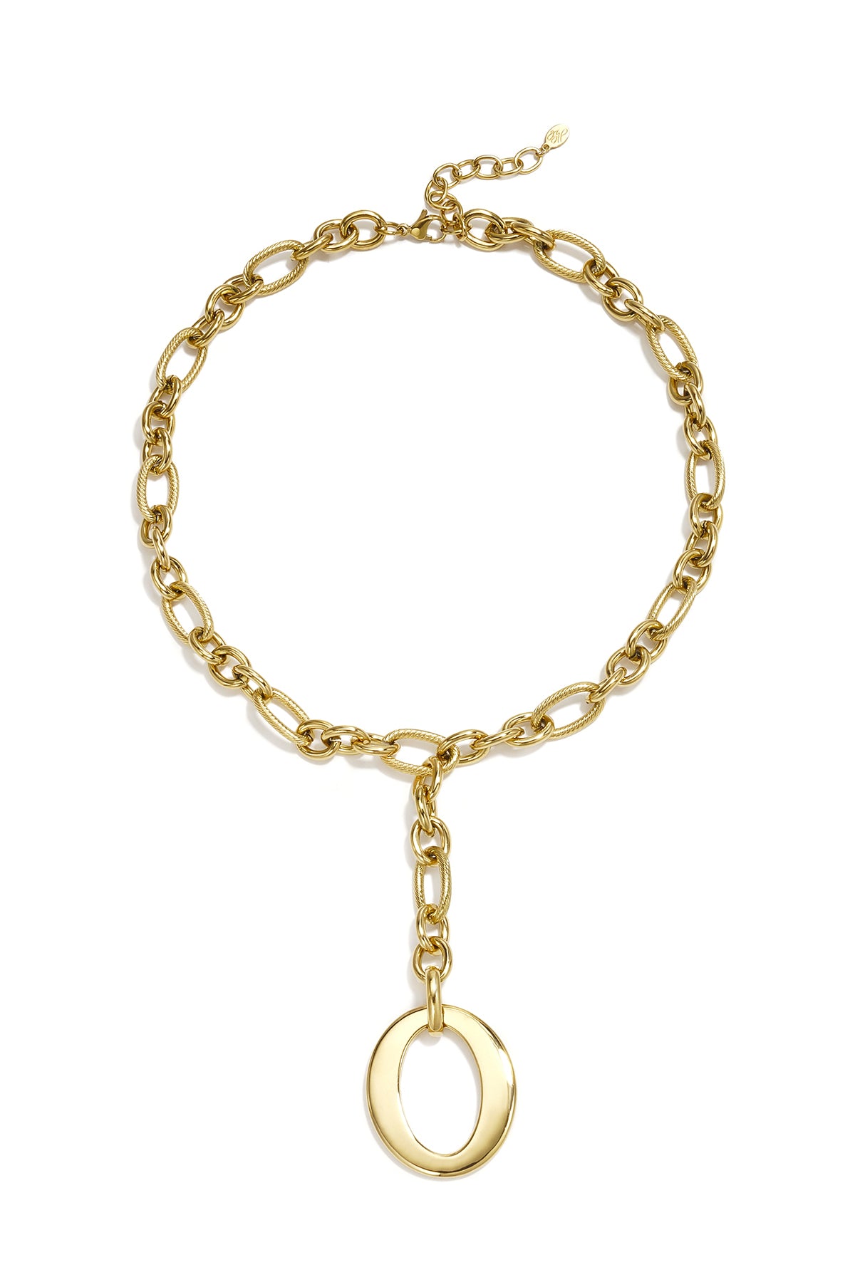 Roestvrijstalen hangerkettingen, Circle Simple Daily Simple serie, damessieraden