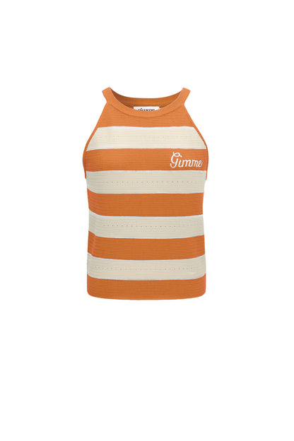 Gebreid vest van katoen met strepen, casual, lente/zomer, geen kleding