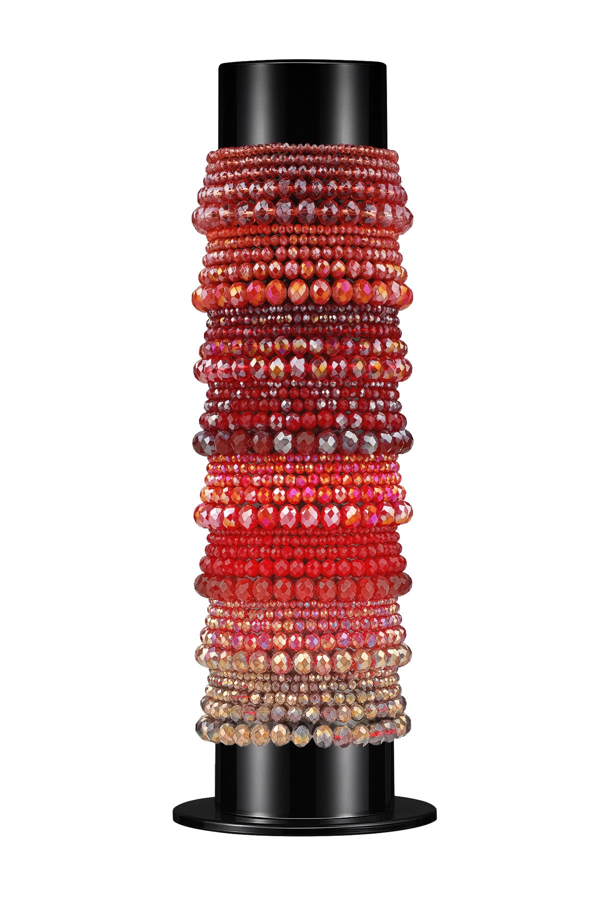 Armbanden display met glaskralen armbanden