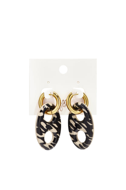 Acryl oorbellen met luipaardprint, eenvoudige, alledaagse sieraden uit de Simple Series voor dames.