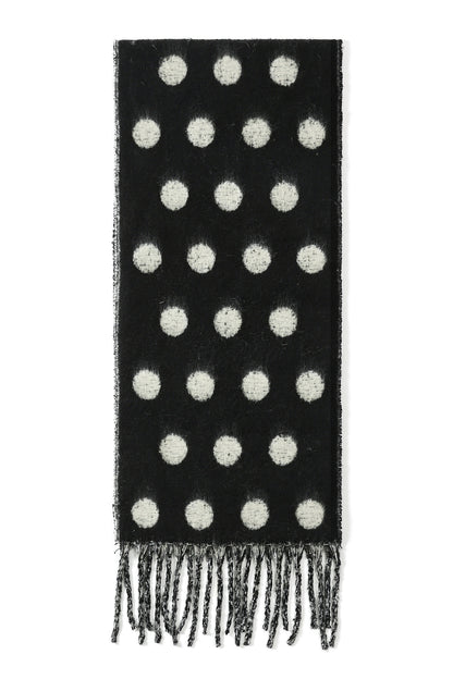 Wintersjaals met stippen, casual, polyester, dagelijkse accessoires