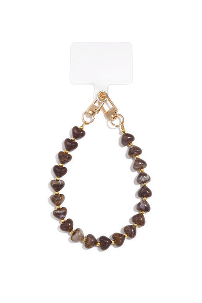 Telefoonketting met hartje, casual, acryl, dagelijkse accessoires