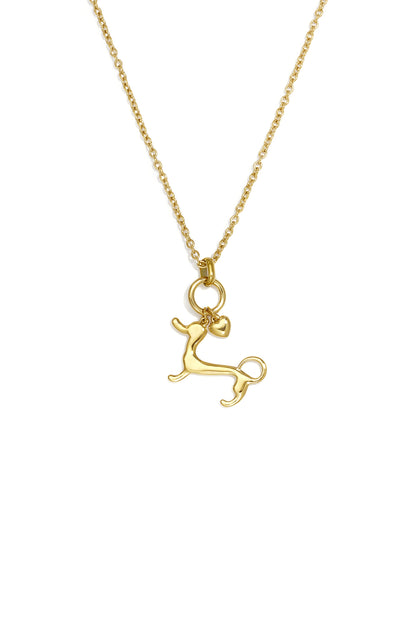 Roestvrijstalen hangerkettingen met dierenmotief uit de Simple Daily Simple-serie voor dames.
