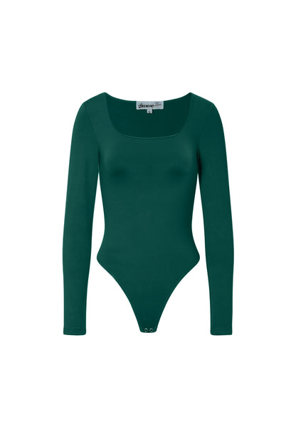 Gebreide Nylon Shapewear Bodysuit Basis Solide Kleur