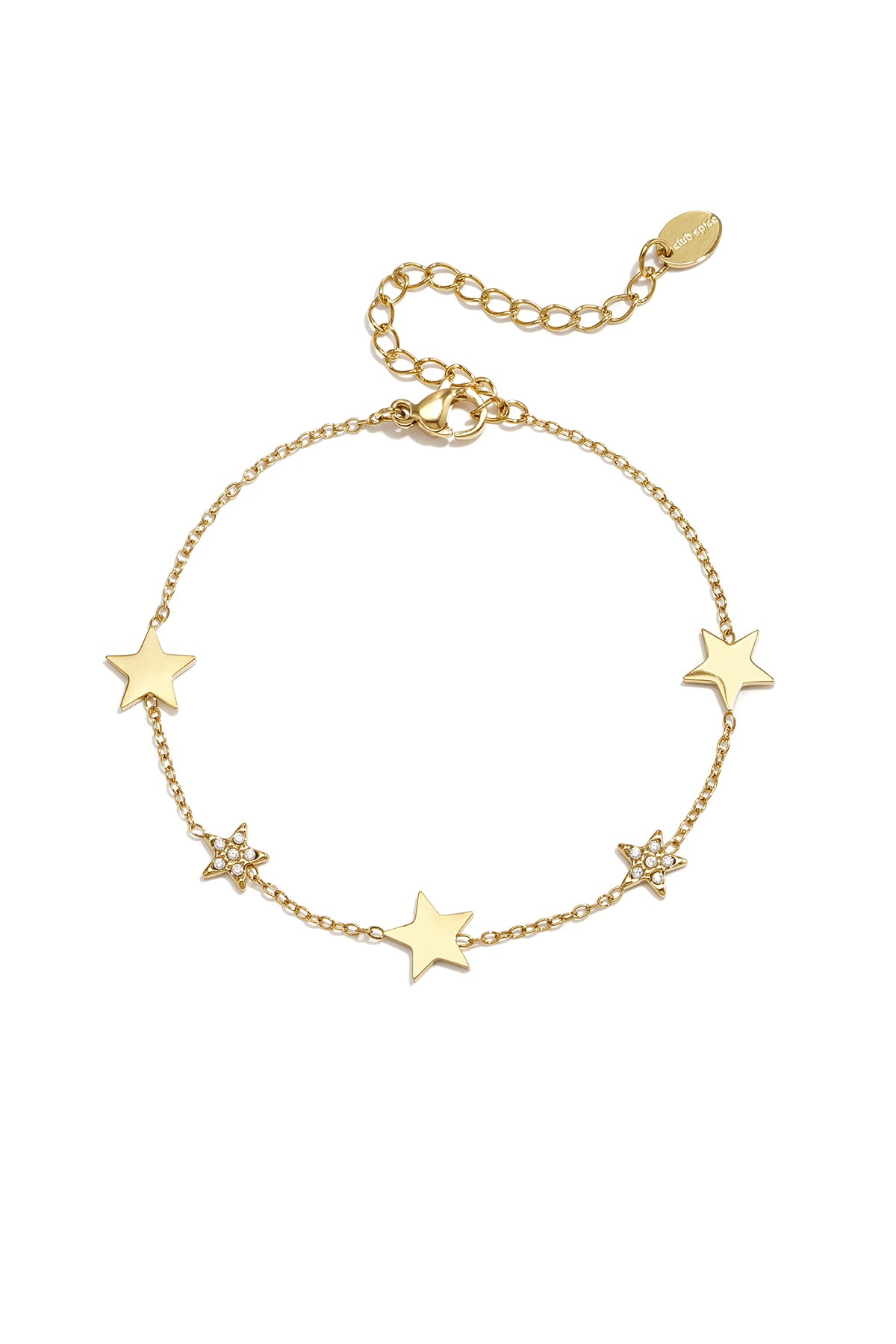 14-karaats verguld roestvrijstalen bedelarmbanden Star Daily Simple Series Damessieraden