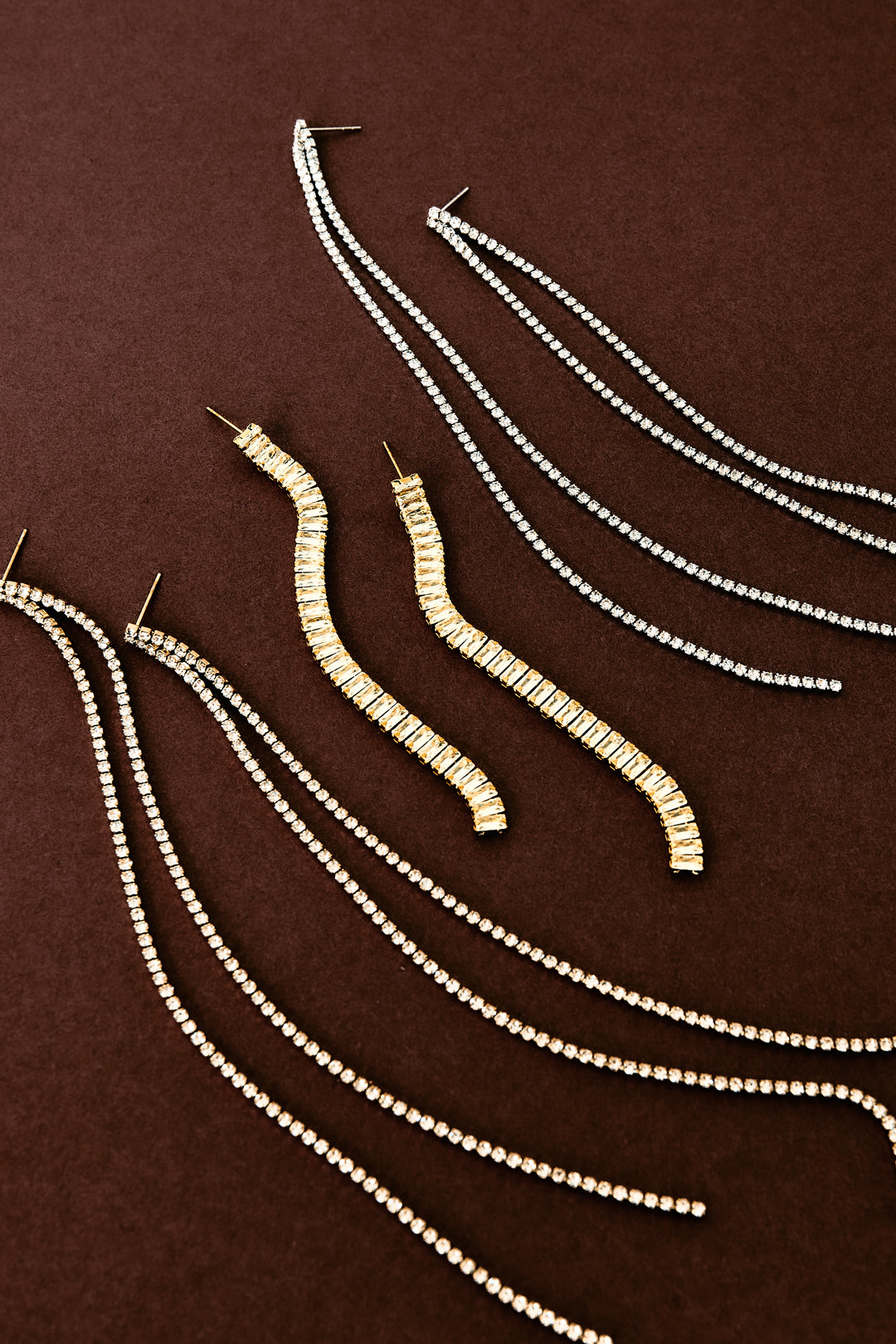 Oorbellen met hangertjes van roestvrij staal en ketting, Simple Daily Simple Series, damessieraden
