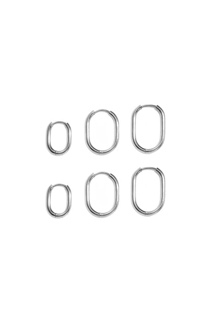 Oorbellen van roestvrij staal met geometrische vormen, eenvoudige en alledaagse serie, damessieraden