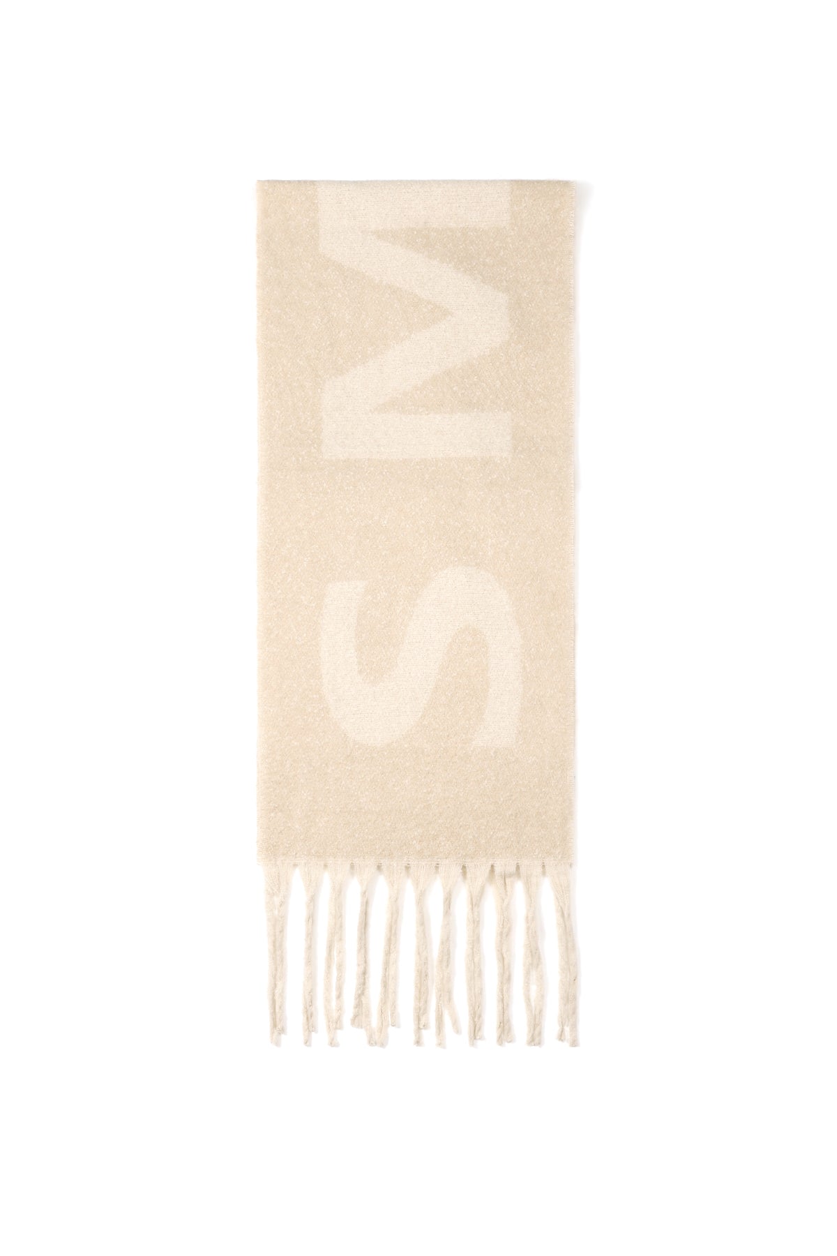 Wintersjaals met lettermotief, eenvoudig, polyester, dagelijkse accessoires