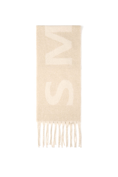 Wintersjaals met lettermotief, eenvoudig, polyester, dagelijkse accessoires