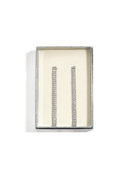 Oorbellen met hangertjes van roestvrij staal en ketting, Simple Daily Simple Series, damessieraden
