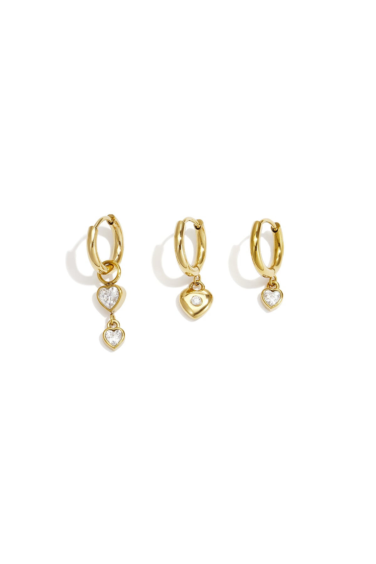 Roestvrijstalen oorbellen setjes Hart Simple Daily Simple serie Dames sieraden