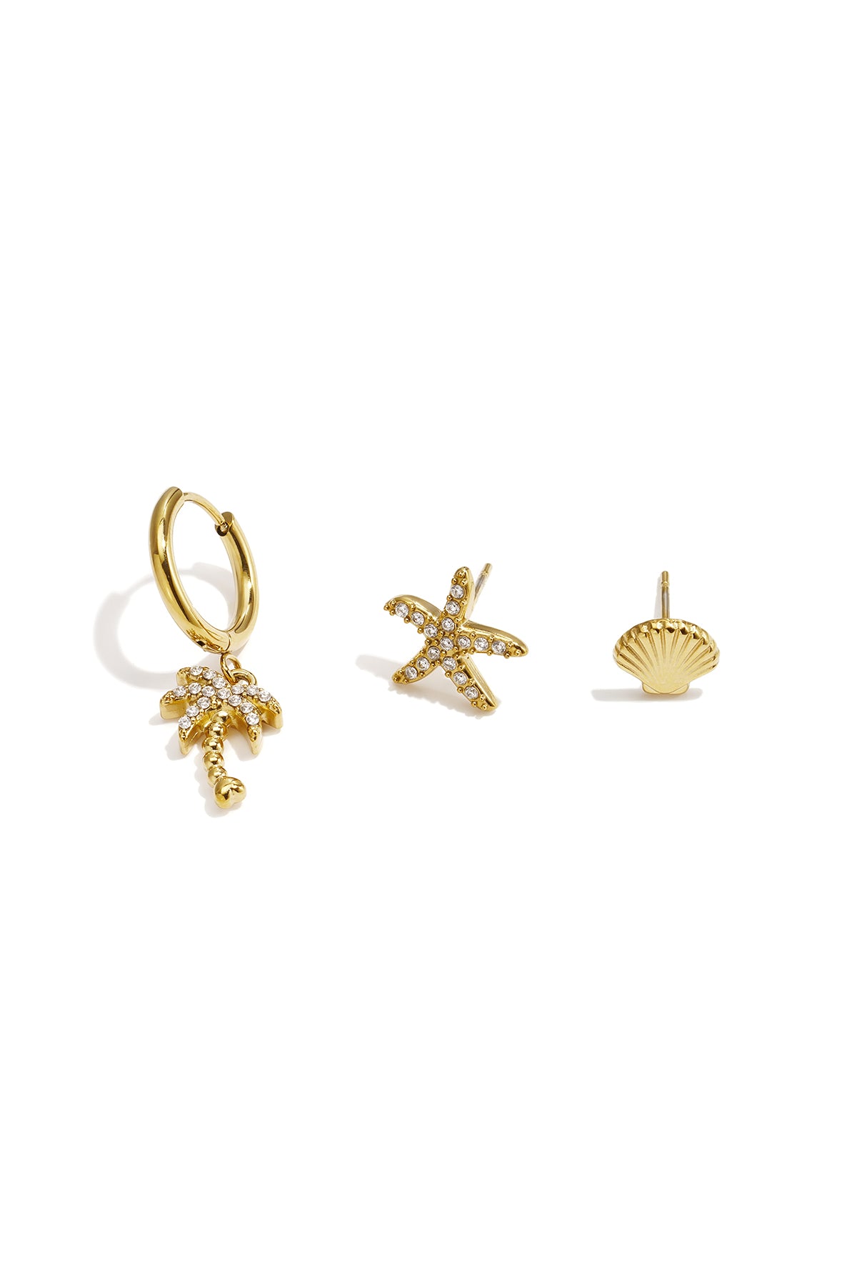 Roestvrijstalen oorbellen setjes Starfish Simple Daily Simple serie dames sieraden