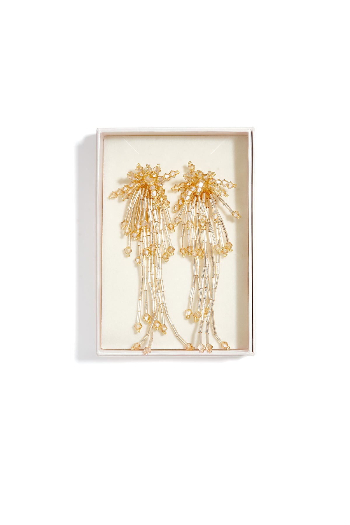 Glazen hangende oorbellen met kralen, elegante en luxe serie, damessieraden
